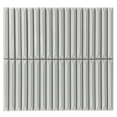 White 3D Stack Gloss Chip Size 15x45mm Sheet Size 315x296mm