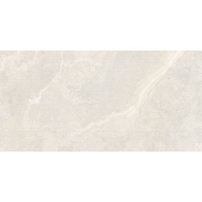 Crown Travertine White Structured Decor