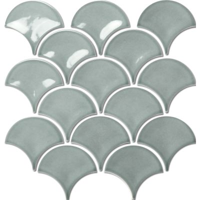 Fishscale Smoky Green Chip Size 95x86mm Sheet Size 259x273mm