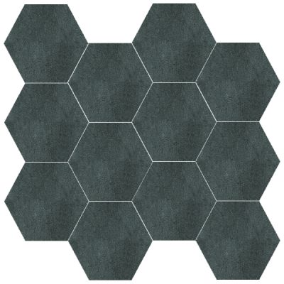 Bloom Deep Grey Hexagon Mosaic Matt