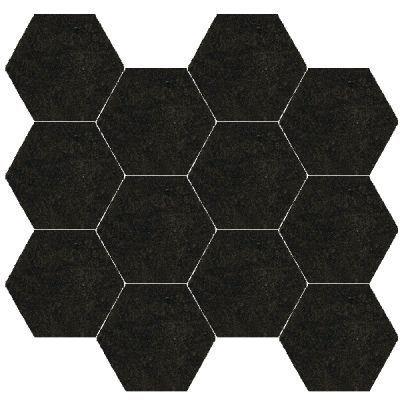 Bloom Sepia Hexagon Mosaic Matt
