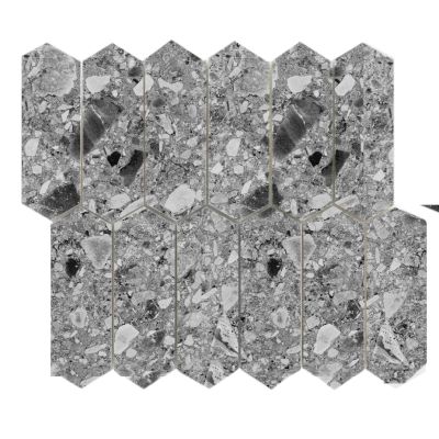 Ceppo Stone Dark Picket Mosaic SurfaceTec