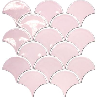 Fishscale Pink Gloss Chip Size 95x86mm Sheet Size 259x273mm