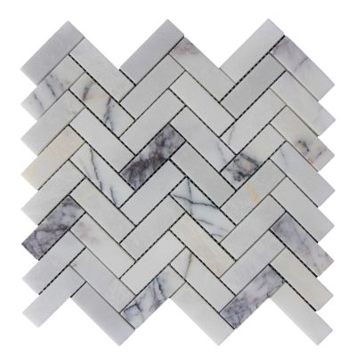 Herringbone New York Honed Chip Size 25x75x7mm Sheet Size 325x305mm