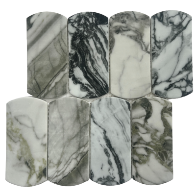 Arch Jade Glass Honed Chip Size 65x143mm Sheet Size 283x271x6.5mm