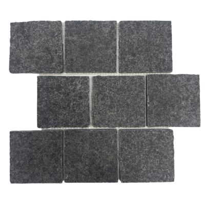 Granite Look Porcelain Cobbles Tumbled On Mesh