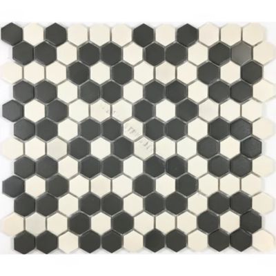 Custom-Made Pattern Unglazed Hexagons Bristol Chip Size 23x26x4mm Sheet Size 260x300mm