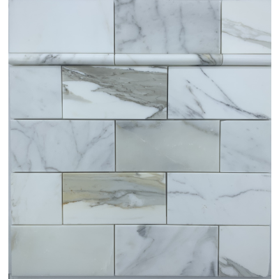 Subway Calacatta Honed Chip Size 150x75x10mm