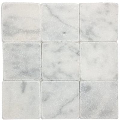 Carrara Square 100 Tumbled 100x100x10mm
