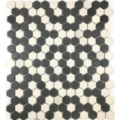Custom-Made Pattern Unglazed Hexagons Clayton Chip Size 23x26x4mm Sheet Size 260x300mm