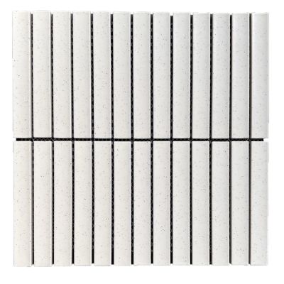 Concave Speckled White Matt Chip Size: 20x145mm Sheet Size: 296x299mm