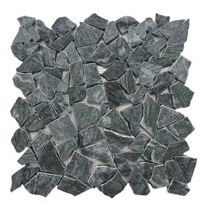 Crazy Verde Tumbled Chip Size 60x30 mm Sheet Size 300x300x10mm