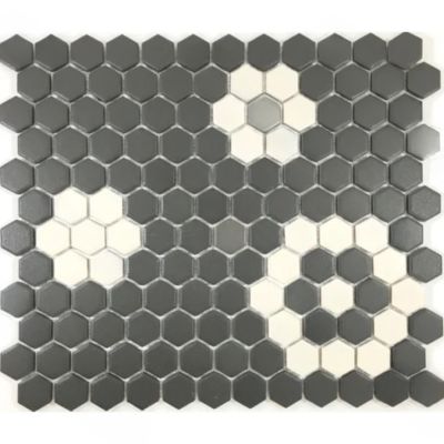 Custom-Made Pattern Unglazed Hexagons Eastwood Chip Size 23x26x4mm Sheet Size 260x300mm