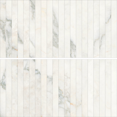 Kaolin Calacatta Nuvola Mosaic-Stix KitKat SilkTec