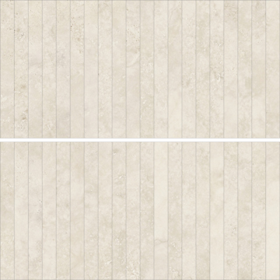 Kaolin Tuscan Creme Travertine Mosaic-Stix KitKat SilkTec