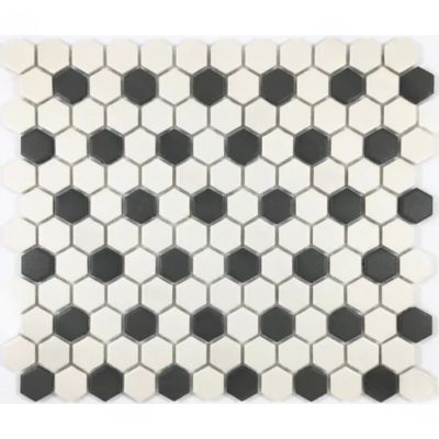 Custom-Made Pattern Unglazed Hexagons Manchester Chip Size 23x26x4mm Sheet Size 260x300mm
