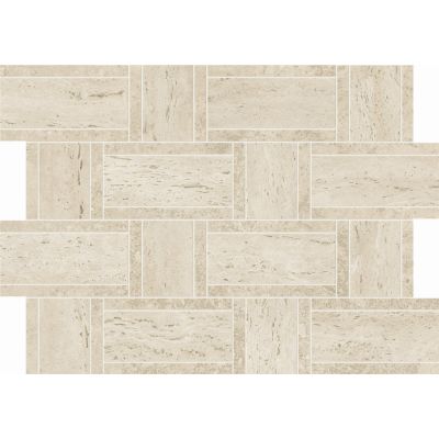Marvel Travertine Pearl Mosaico Basketweave