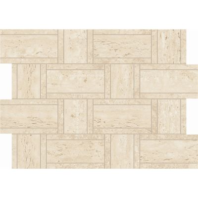 Marvel Travertine Sand Mosaico Basketweave