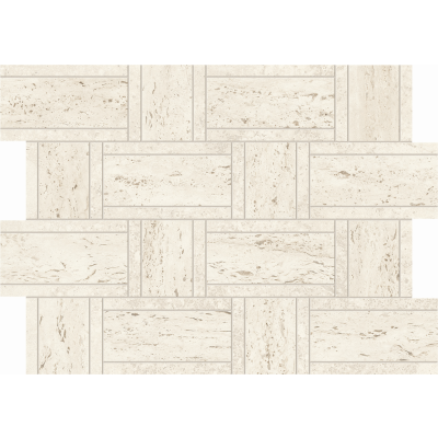 Marvel Travertine White Mosaico Basketweave