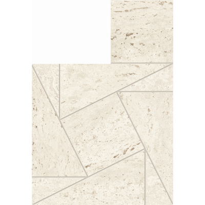 Marvel Travertine White Mosaico Tessellation
