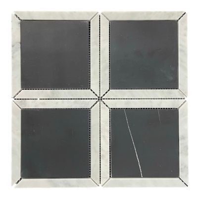 Nero Square + Carrara Border