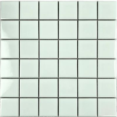 Glazed Squares And Recrtagles Mint Gloss Porcelain Glazed Chip Size 48x48x5mm Sheet Size 300x300mm