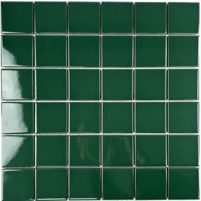 Glazed Squares And Recrtagles Jade Gloss Porcelain Glazed Chip Size 48x48x5mm Sheet Size 300x300mm