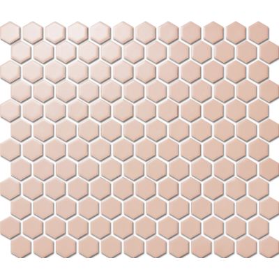 Custom-Made Plain Colours Glazed Hexagons PGHS-04021 Chip Size 23x26x4mm Sheet Size 260x300mm