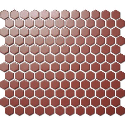 Custom-Made Plain Colours Glazed Hexagons PGHS-04029 Chip Size 23x26x4mm Sheet Size 260x300mm