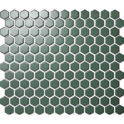Custom-Made Plain Colours Glazed Hexagons PGHS-06055 Chip Size 23x26x4mm Sheet Size 260x300mm