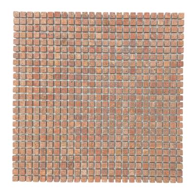 Mini Square Red Travertine Tumbled