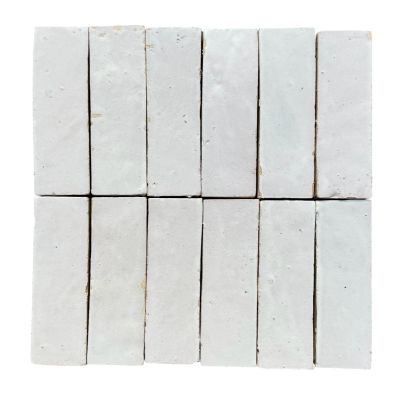 Zellige Bejmat Snow (Blanc)