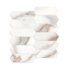 Calacatta Gold Hexagon Mosaic Chip SIze 48x148mm Sheet Size 272x298mm
