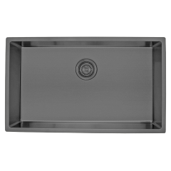Coloured Single Bowl Sink 66L Gunmetal