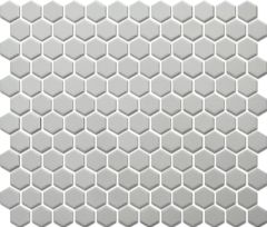 Custom-Made Plain Colours Glazed Hexagons PGHS-01057 Chip Size 23x26x4mm Sheet Size 260x300mm