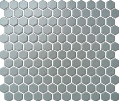 Custom-Made Plain Colours Glazed Hexagons PGHS-02151 Chip Size 23x26x4mm Sheet Size 260x300mm