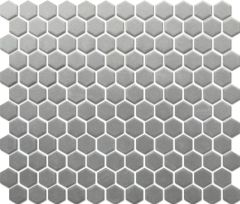 Custom-Made Plain Colours Glazed Hexagons PGHS-02153 Chip Size 23x26x4mm Sheet Size 260x300mm