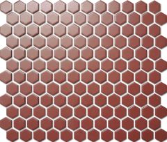 Custom-Made Plain Colours Glazed Hexagons PGHS-04029 Chip Size 23x26x4mm Sheet Size 260x300mm