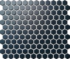 Custom-Made Plain Colours Glazed Hexagons PGHS-08057 Chip Size 23x26x4mm Sheet Size 260x300mm