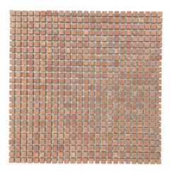 Mini Square Red Travertine Tumbled
